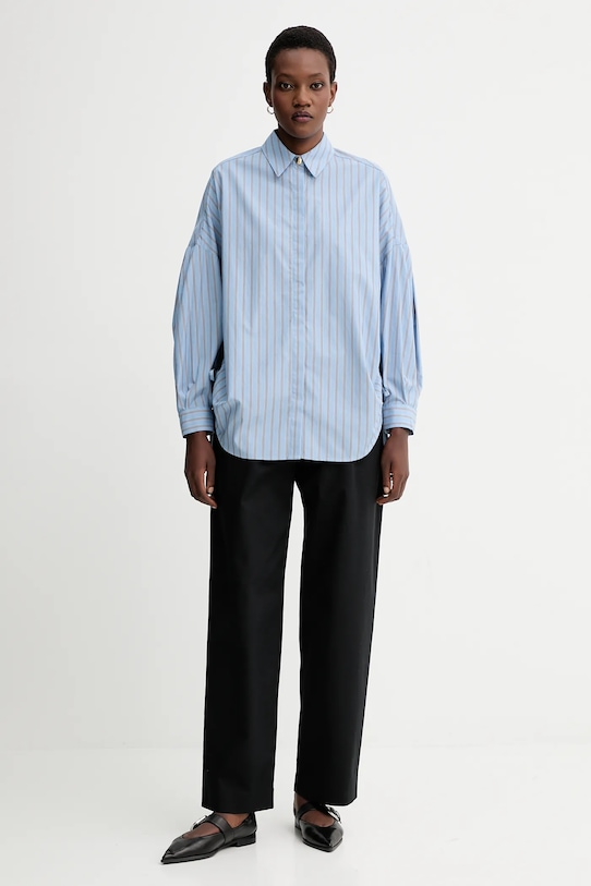 Sessun camicia in cotone 25110027 blu AW25