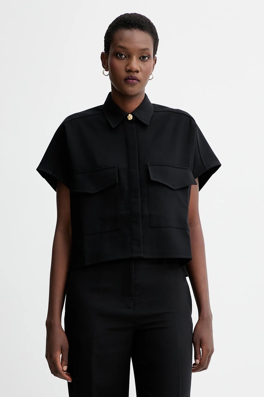 Sessun koszula z elastanem czarny 25110029