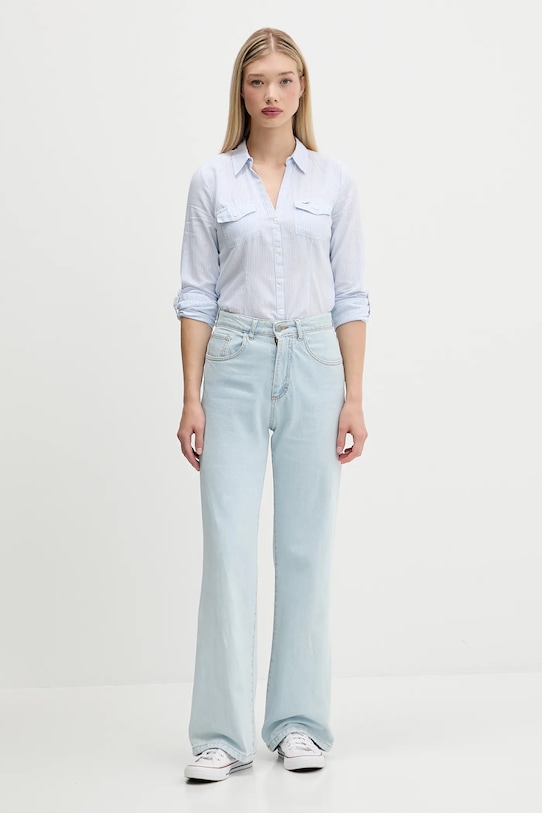 Hollister Co. cămașă din bumbac KI340.5425.104 albastru AW25