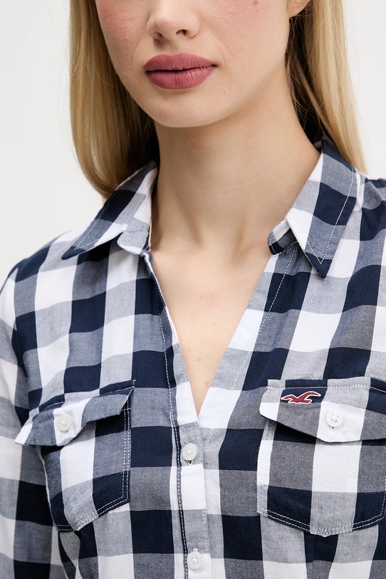 Pamučna košulja Hollister Co. KI340.5425.205 plava