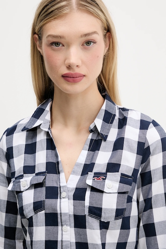 Hollister Co. koszula bawełniana granatowy KI340.5425.205