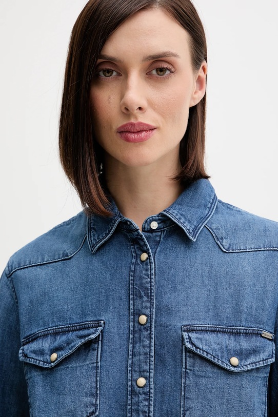 Pepe Jeans koszula jeansowa niebieski PL3051234A5