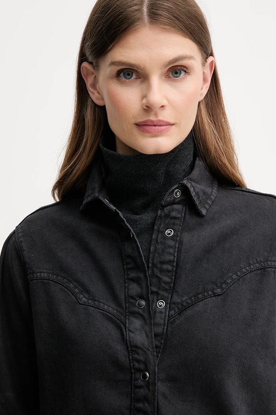 Πουκάμισο Pepe Jeans μαύρο PL3051236