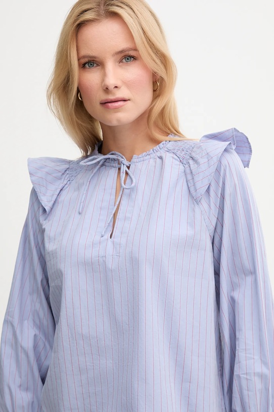Pepe Jeans bluzka bawełniana niebieski PL3051254