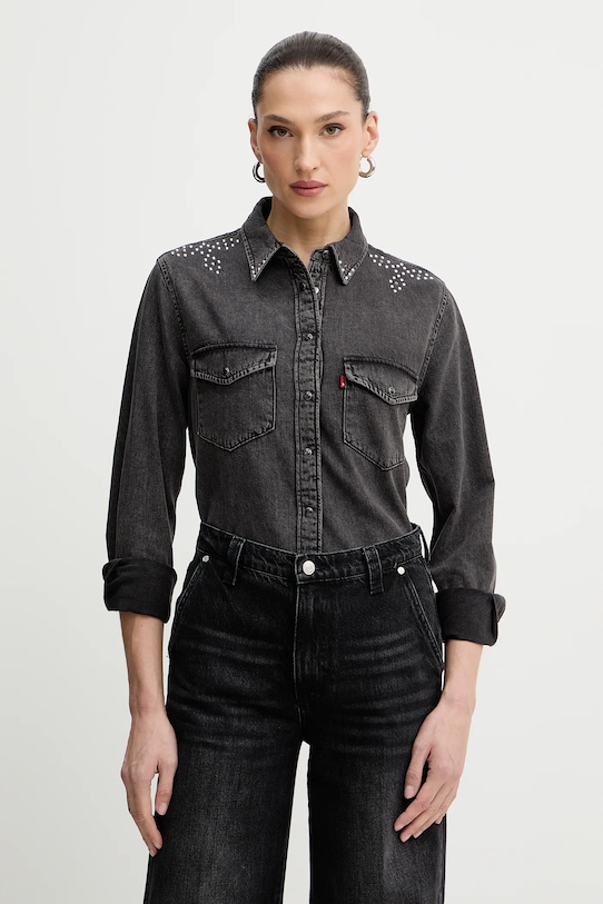 Levi's koszula bawełniana regular szary 16786.0108