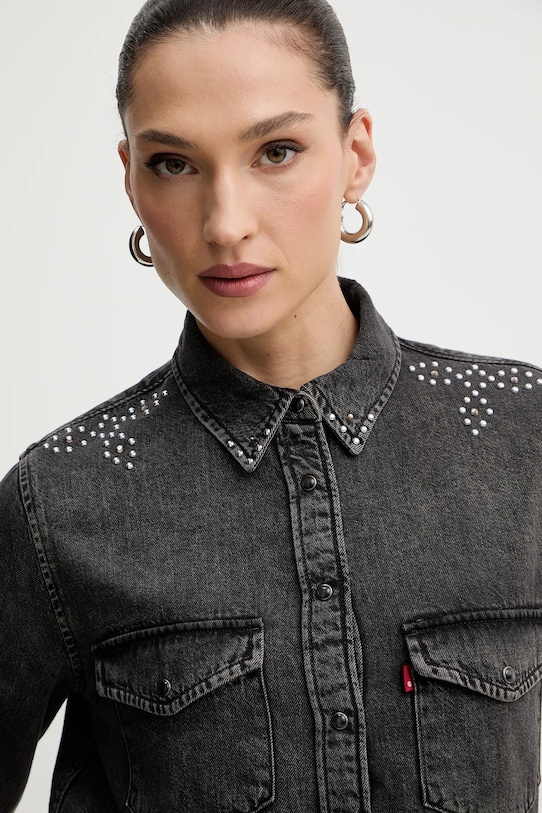 Levi's koszula bawełniana szary 16786.0108