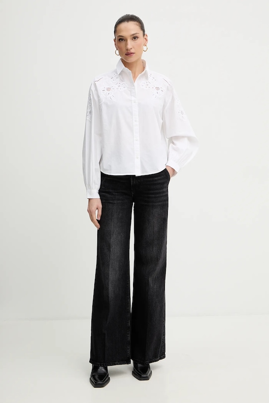 Βαμβακερό πουκάμισο Levi's 003P0 λευκό AW25