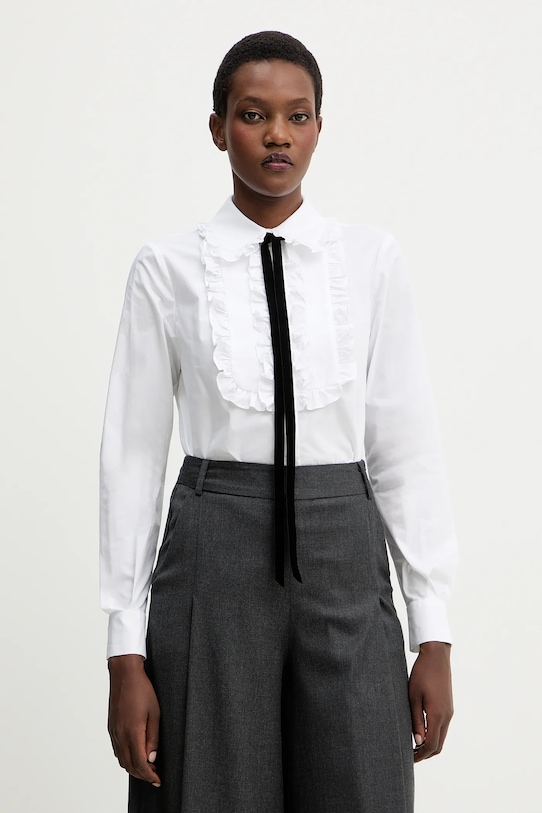 Luisa Spagnoli koszula bawełniana bawełna biały 542457