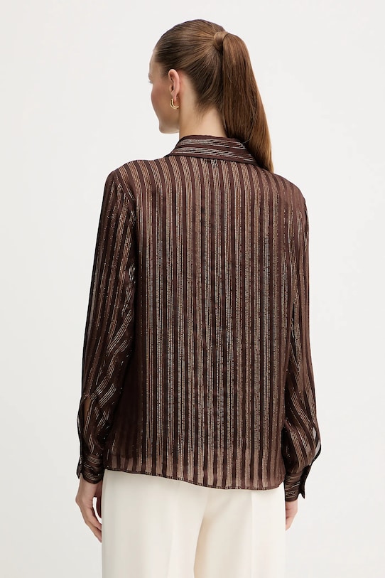 Odzież Luisa Spagnoli koszula jedwabna 542740 brązowy