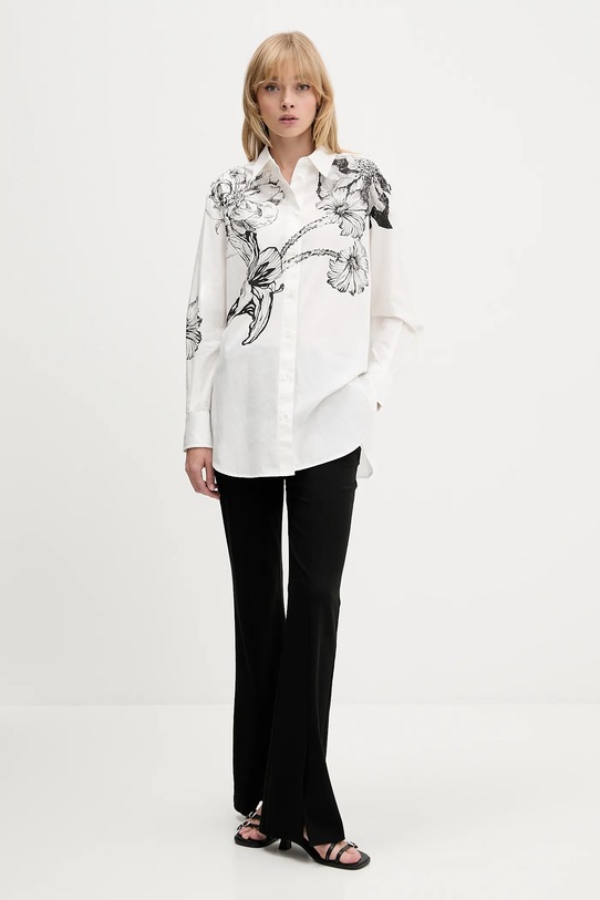 Desigual koszula bawełniana BYN LACROIX 25WWCW07 biały AW25
