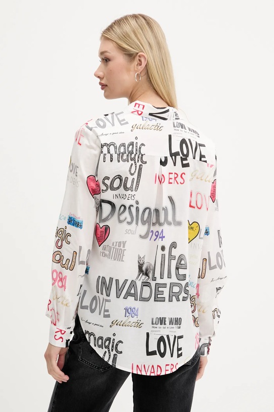 Одежда Хлопковая рубашка Desigual SOUL 25WWCW10 серый