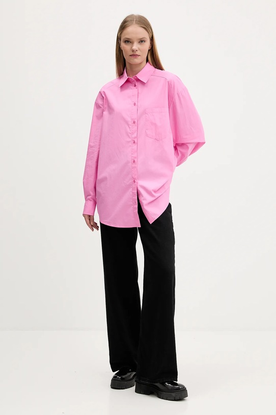 Desigual koszula bawełniana GIRLS 25WWCW16 różowy AW25