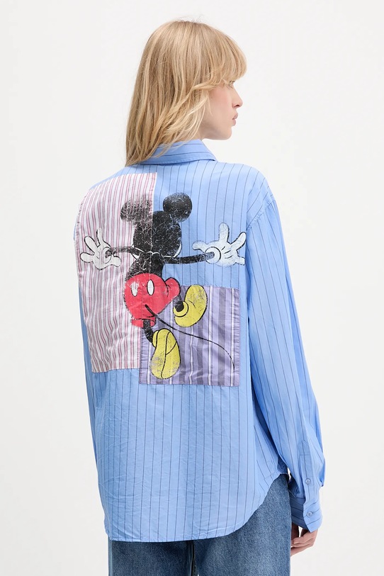 Desigual koszula MICKYSTRIPES klasyczny niebieski 25WWCW19