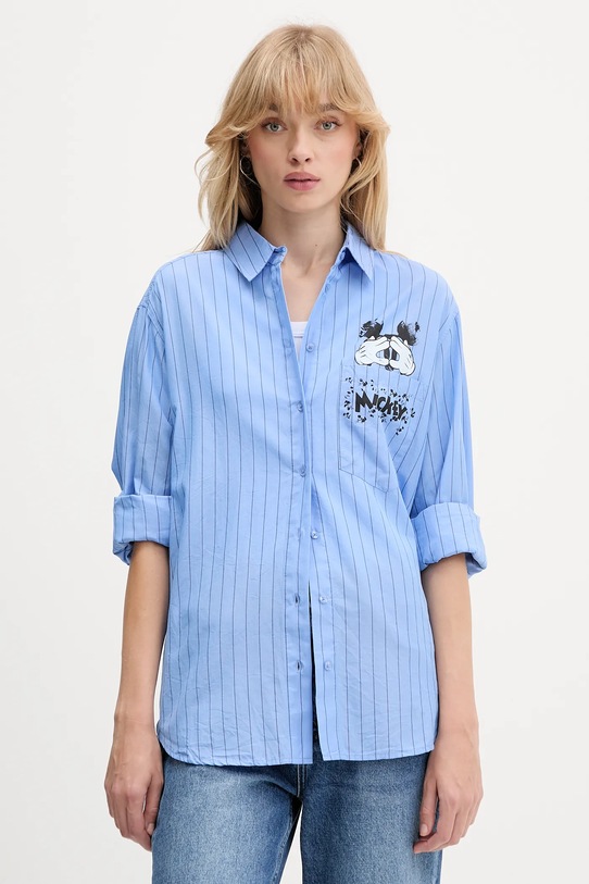Odzież Desigual koszula MICKYSTRIPES 25WWCW19 niebieski