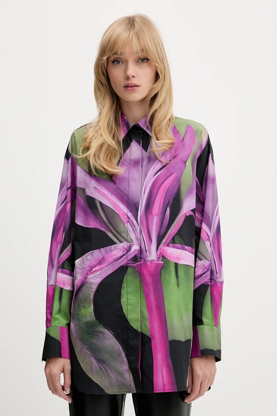 Desigual koszula ORQUIDEA klasyczny zielony 25WWCW20