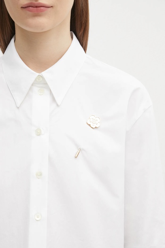 Kenzo cămașă din bumbac Boke Pin Regular alb FF62CH2549LB