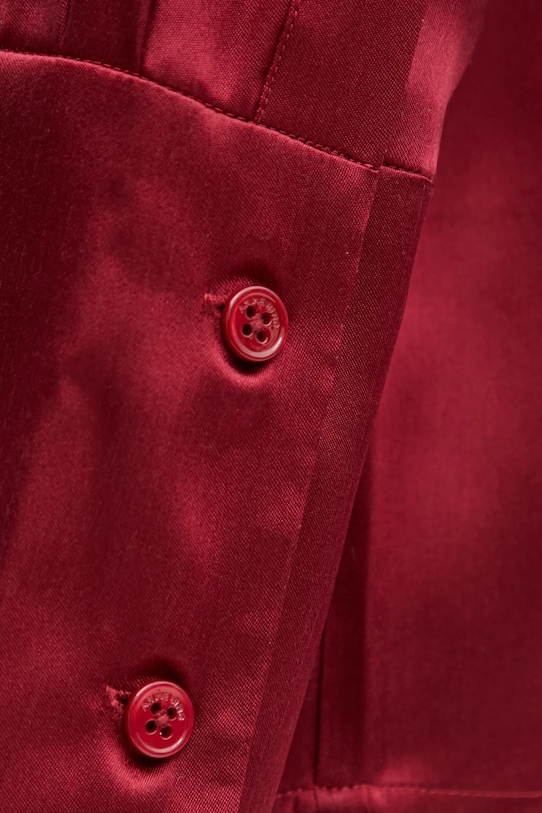 Anine Bing koszula z dodatkiem jedwabiu amanda bordowy A.07.11687