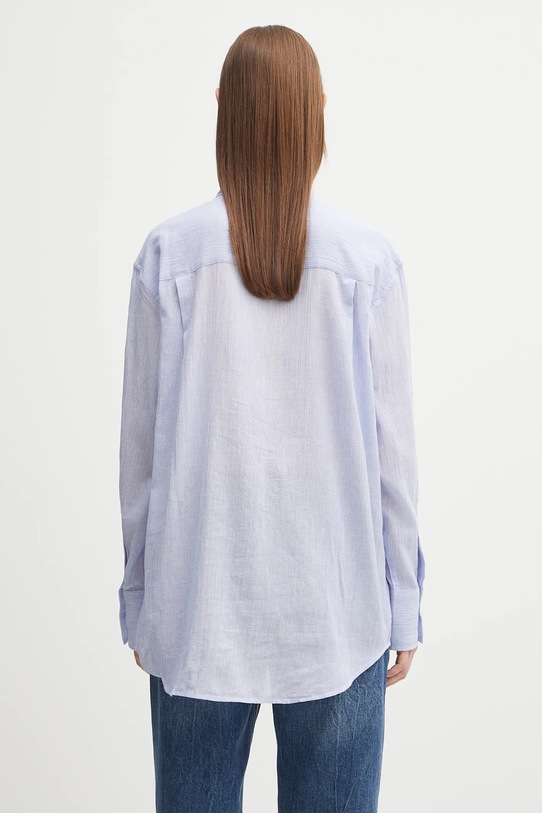 Odzież Anine Bing koszula bawełniana plaza A.07.11015 niebieski