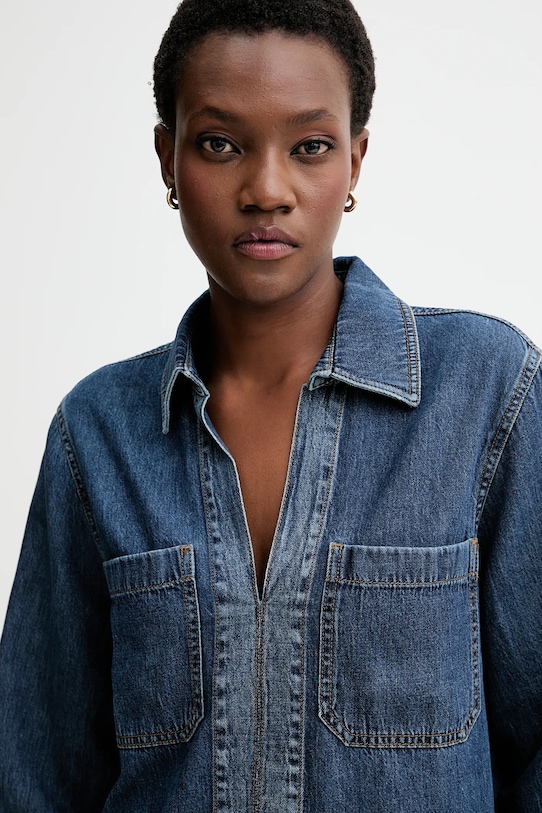Rag & Bone bluzka jeansowa niebieski RJ0525FSUKE