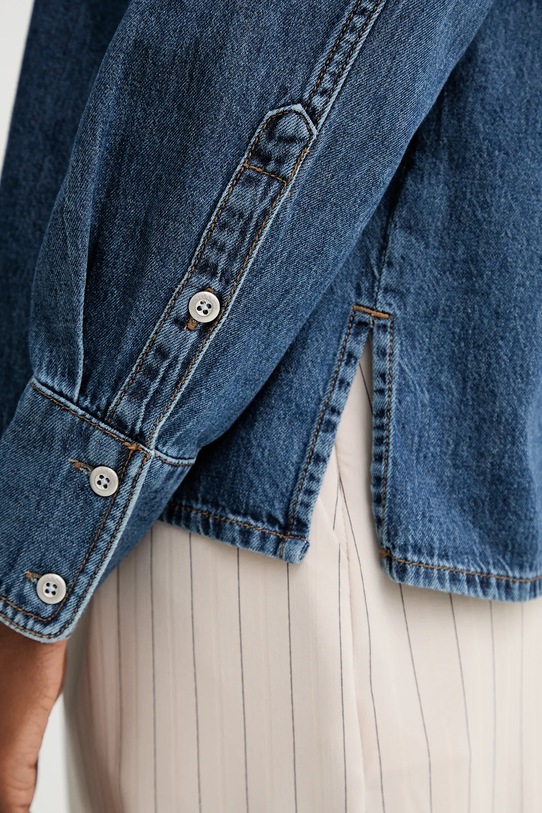 Rag & Bone bluzka jeansowa RJ0525FSUKE niebieski
