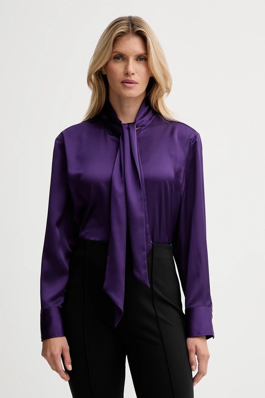 Srajca Calvin Klein Brez vzorca vijolična LV044D125G