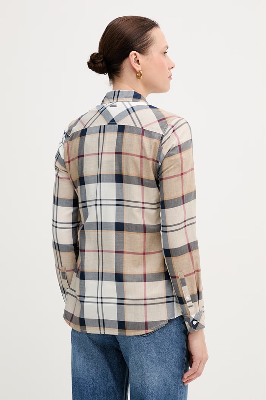 Odzież Barbour koszula bawełniana BRENDON LSH1353 brązowy