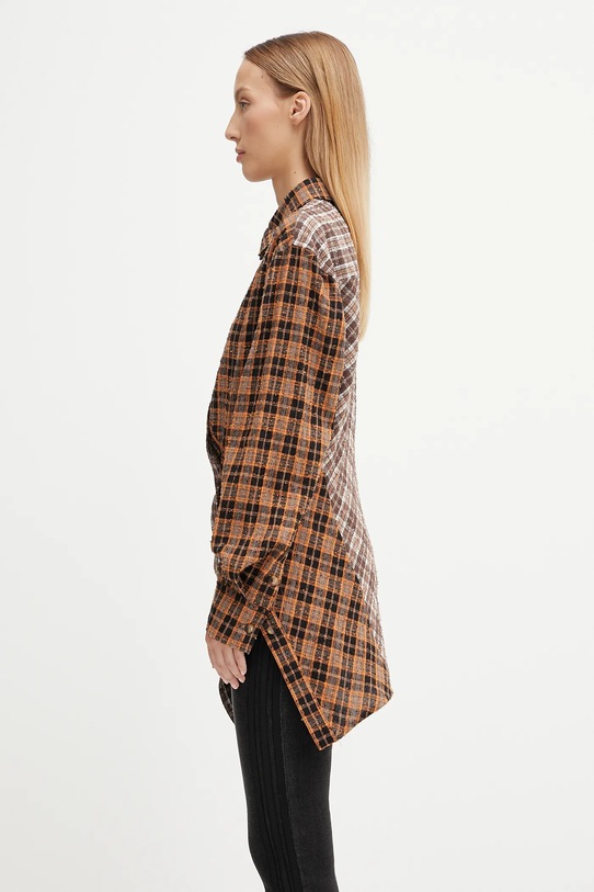 Andersson Bell shirt Twist Check atb1361w brown AW25