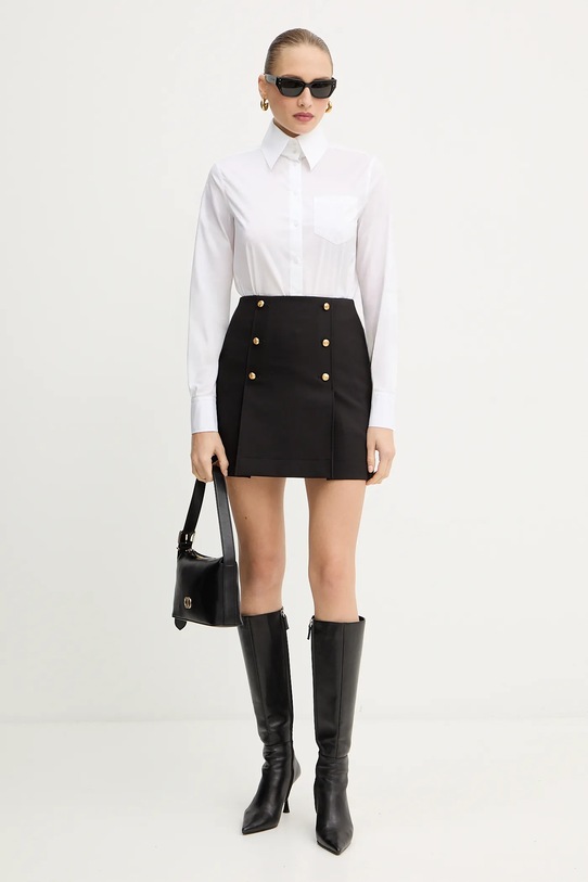 Karl Lagerfeld koszula z dodatkiem bawełny A4W11038 biały AW25