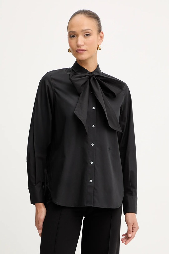 Karl Lagerfeld koszula bawełniana bawełna czarny A4W11009