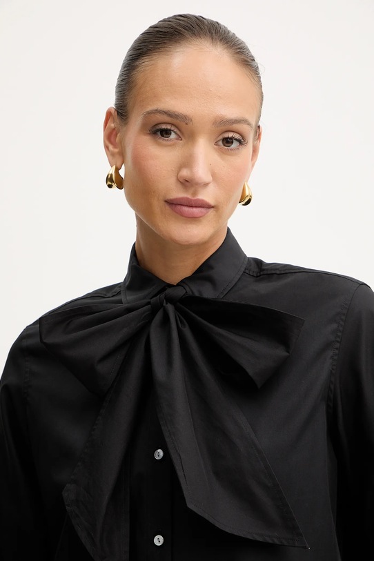 Karl Lagerfeld koszula bawełniana czarny A4W11009