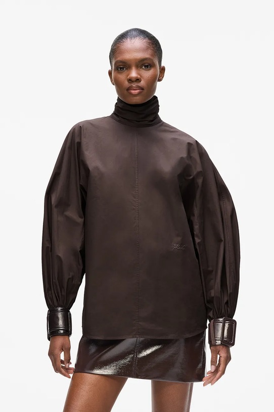 Karl Lagerfeld bluzka casual brązowy A4W11013