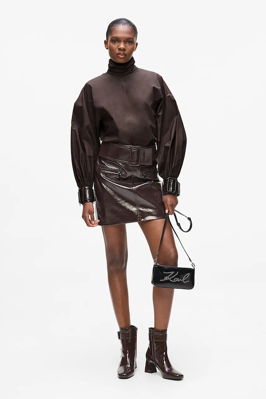 Karl Lagerfeld bluzka brązowy A4W11013