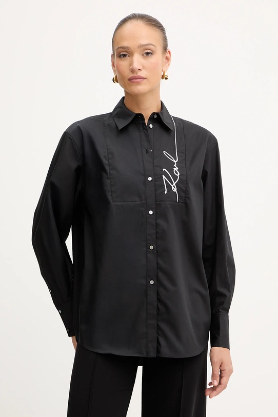Karl Lagerfeld cămașă casual negru A4W11014