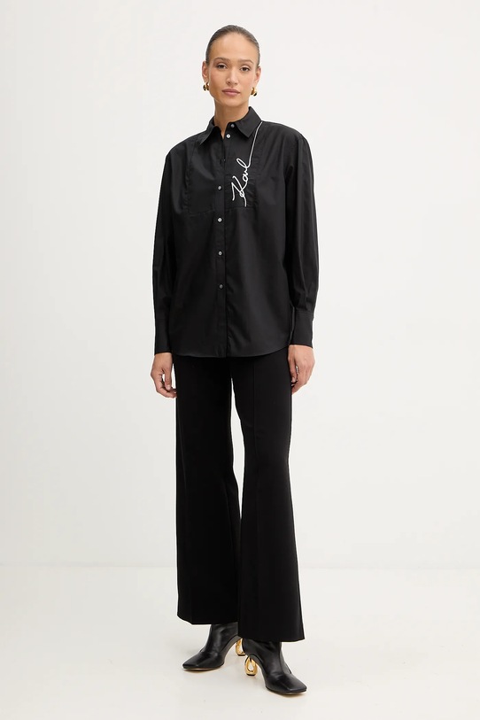 Karl Lagerfeld cămașă A4W11014 negru AW25