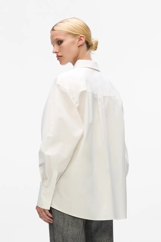 Βαμβακερό πουκάμισο Karl Lagerfeld A4W11022 λευκό AW25