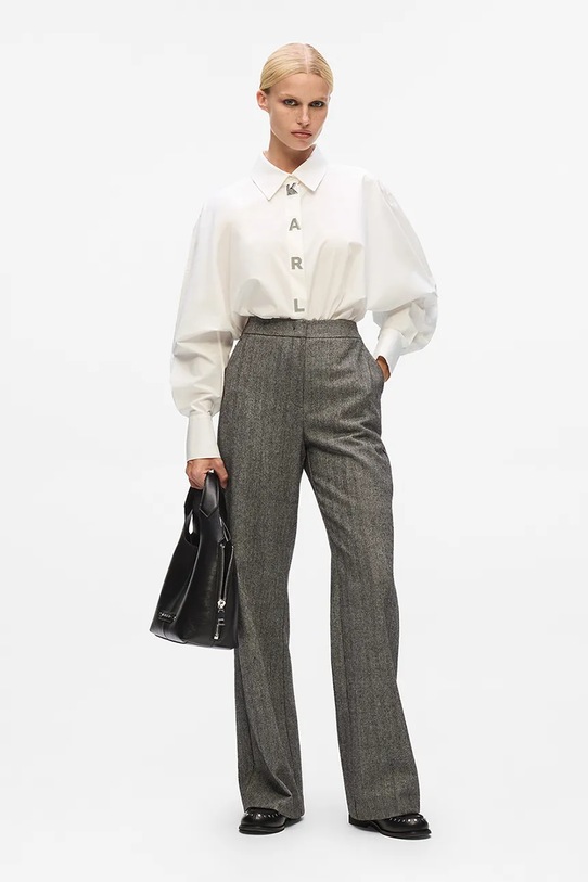 Βαμβακερό πουκάμισο Karl Lagerfeld λευκό A4W11022
