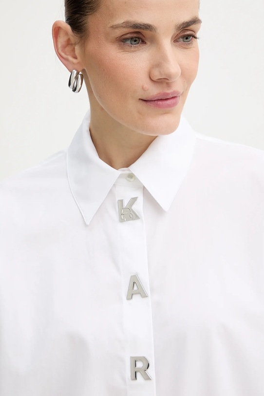 Бавовняна сорочка Karl Lagerfeld білий A4W11022
