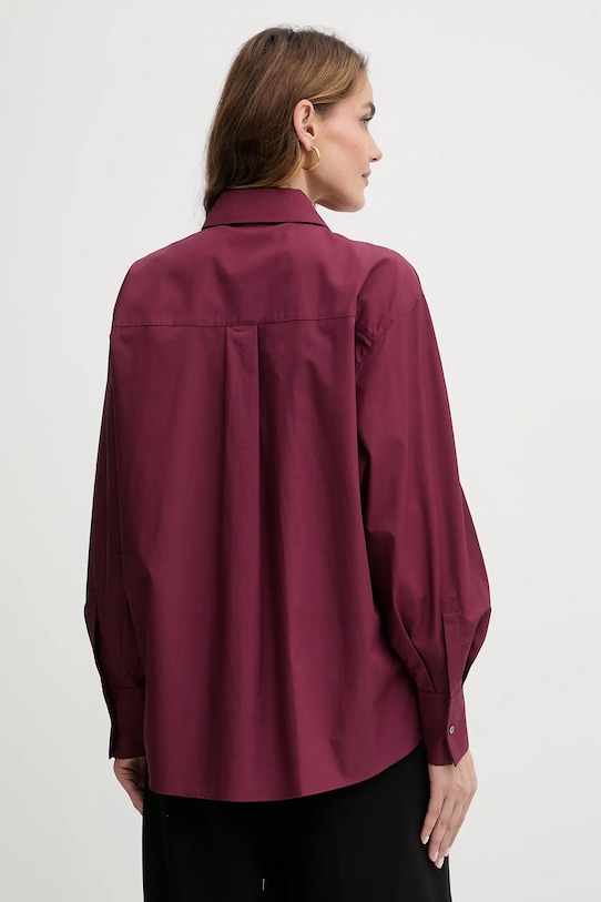 Îmbrăcăminte Karl Lagerfeld cămașă din bumbac A4W11022 burgundia