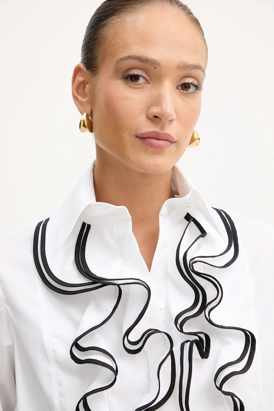 Karl Lagerfeld cămașă din bumbac alb A4W11015