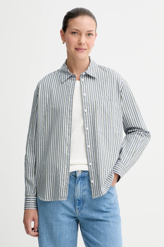 Marc O'Polo camasa din bumbac cu modele verde 5000007028