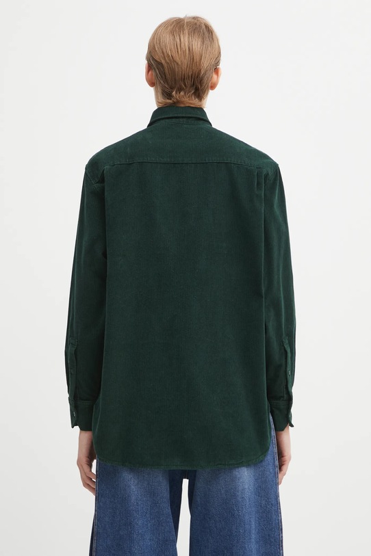 Odzież Lacoste koszula sztruksowa CF5336 zielony