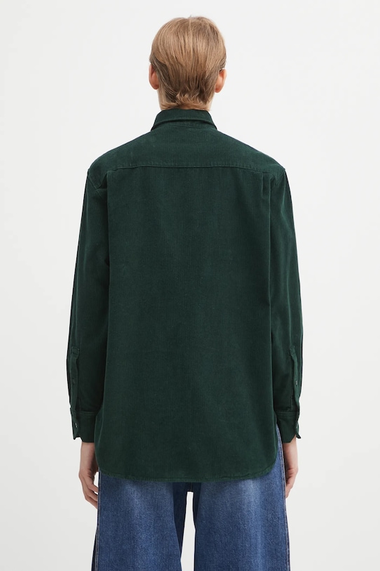 Odzież Lacoste koszula sztruksowa CF5336 zielony