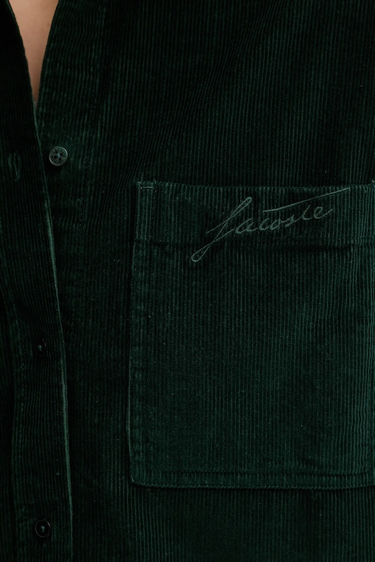 Lacoste camasa din velur CF5336 verde