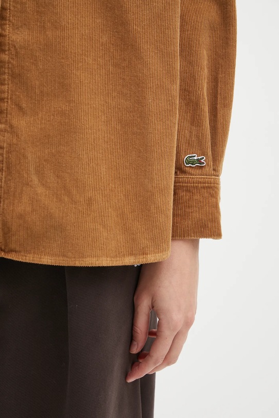 Lacoste koszula sztruksowa brązowy CF5336