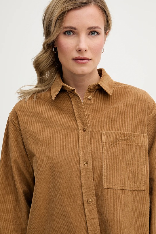 Menčestrová košeľa Lacoste hnedá CF5336