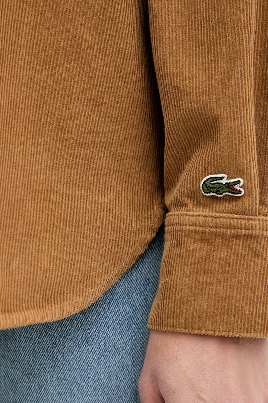 Menčestrová košeľa Lacoste CF5336 hnedá