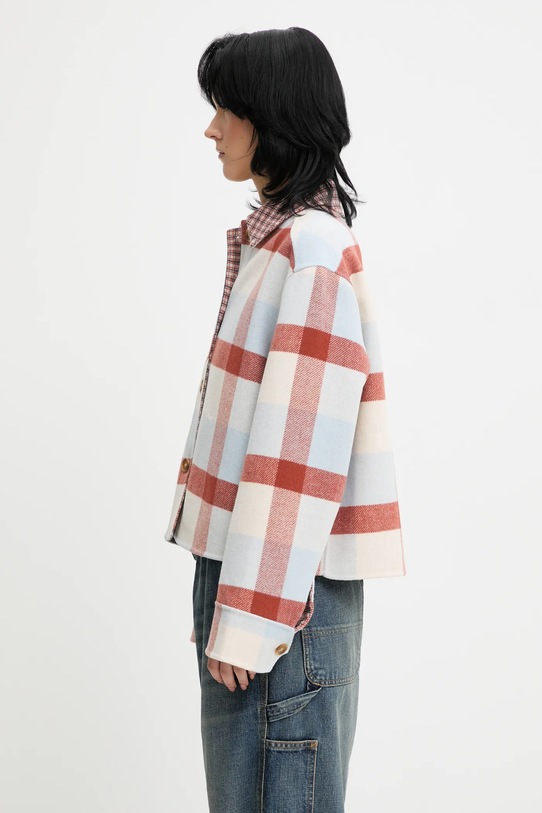 Košeľa s prímesou vlny Barbour Robyn Overshirt LOS0072MI11 modrá AW25