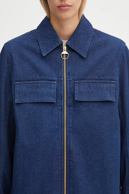 Barbour cămașă cu mătase Arla Denim Overshirt bleumarin LOS0078IN12