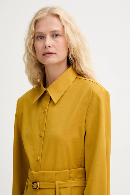 ISABELLE BLANCHE koszula z wełną żółty IS25FW.C037.T002