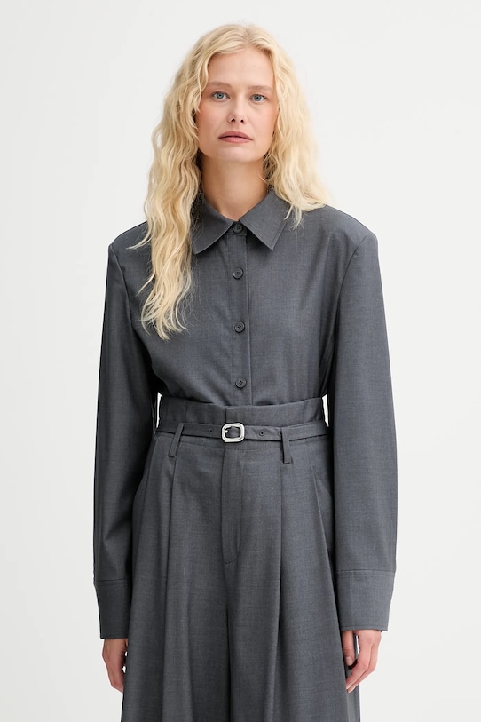 Рубашка с шерстью ISABELLE BLANCHE длинный серый IS25FW.C037.T002